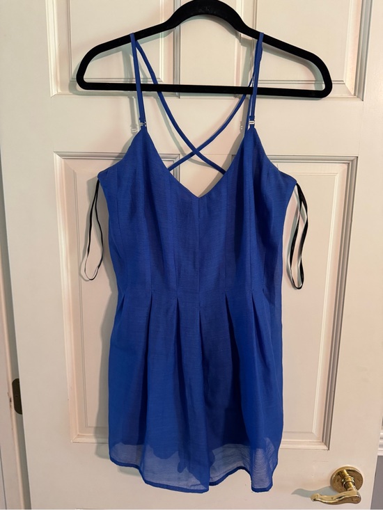 J.O.A. Pants - Women’s Royal Blue Strappy V-Neck Romper